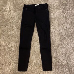 Gap black skinny jeans size 28 long no rips